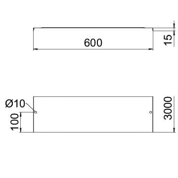 BETTERMANN Deckel aufrast 600x3000mm DGRR 600 FT Gitterrinne
