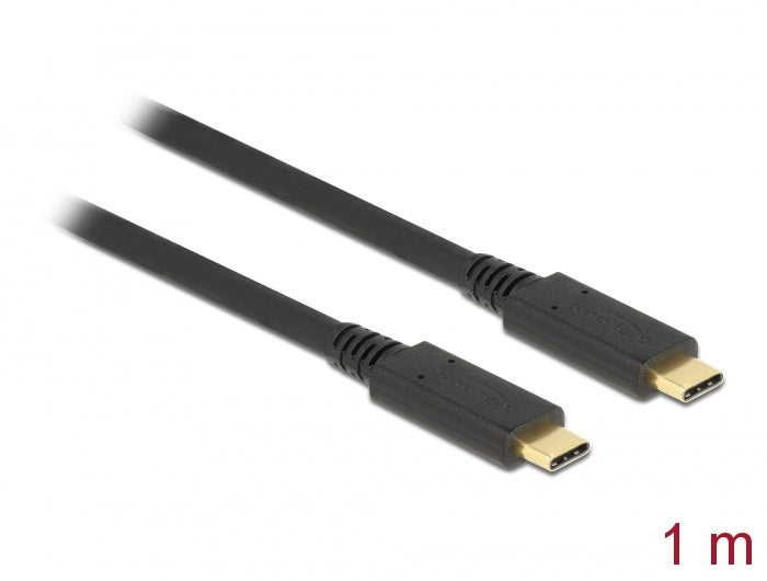Delock USB 10 Gbps Kabel USB Type-C™ zu USB Type-C™ 1 m PD 5 A E-Marker