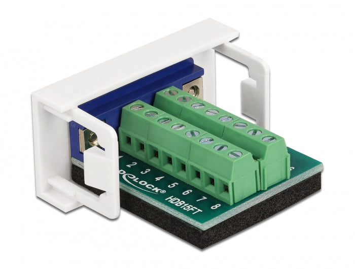 Delock Easy 45 Modul VGA Buchse zu Terminalblock 22,5 x 45 mm