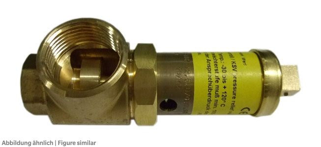 Sicherheitsventil Hansa KSV 27bar G1/2"xG1", Abblaseventil mit TÜV