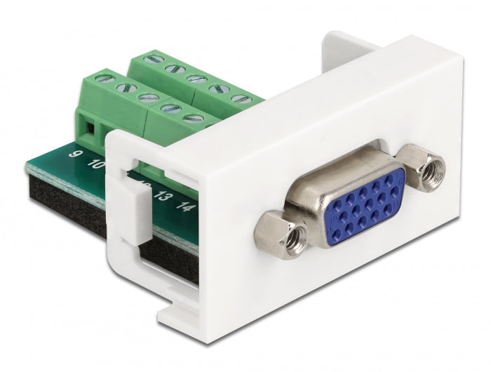Delock Easy 45 Modul VGA Buchse zu Terminalblock 22,5 x 45 mm