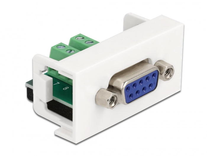 Delock Easy 45 Modul D-Sub 9 Pin Buchse zu 10 Pin Terminalblock 22,5 x 45 mm