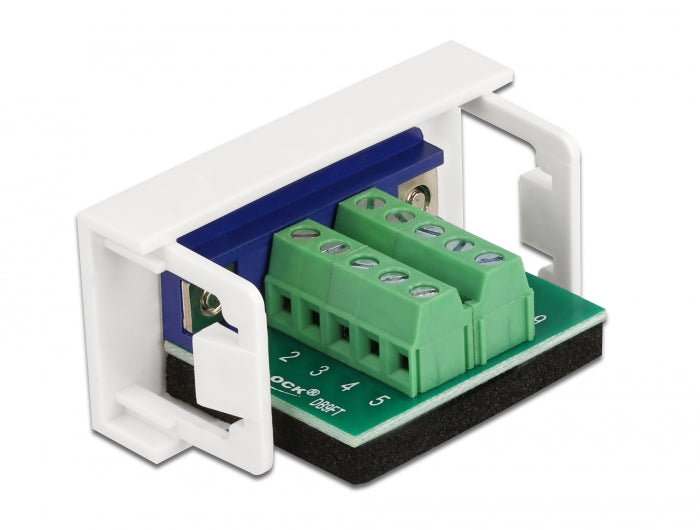 Delock Easy 45 Modul D-Sub 9 Pin Buchse zu 10 Pin Terminalblock 22,5 x 45 mm