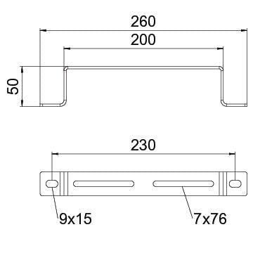 BETTERMANN Wand-/Deckenbügel ST schraub DBL 50 200 A4 Trapezprofil Kabelrinne