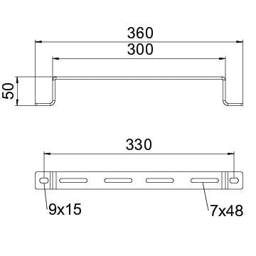 BETTERMANN Wand-/Deckenbügel ST schraub DBL 50 300 A4 Trapezprofil Kabelrinne