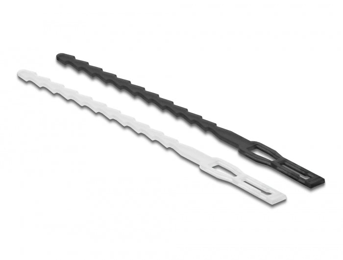 Delock Kabelbinder blitzförmig mit Befestigungsöse L 115 x B 4,5 mm wiederverwendbar 20 Stück