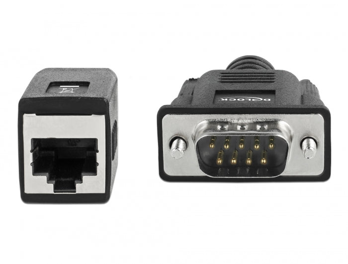 Delock Seriell RS-232/422/485 Adapter DB9 Stecker zu RJ45 Buchse