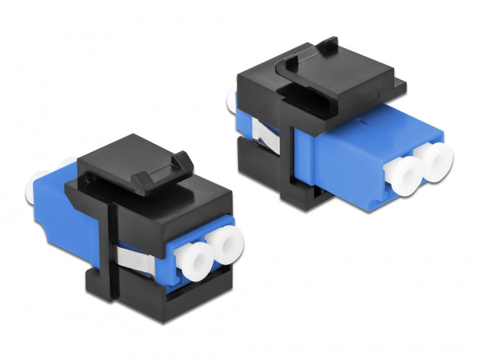 Delock Keystone Modul LC Duplex Buchse zu LC Duplex Buchse blau / schwarz