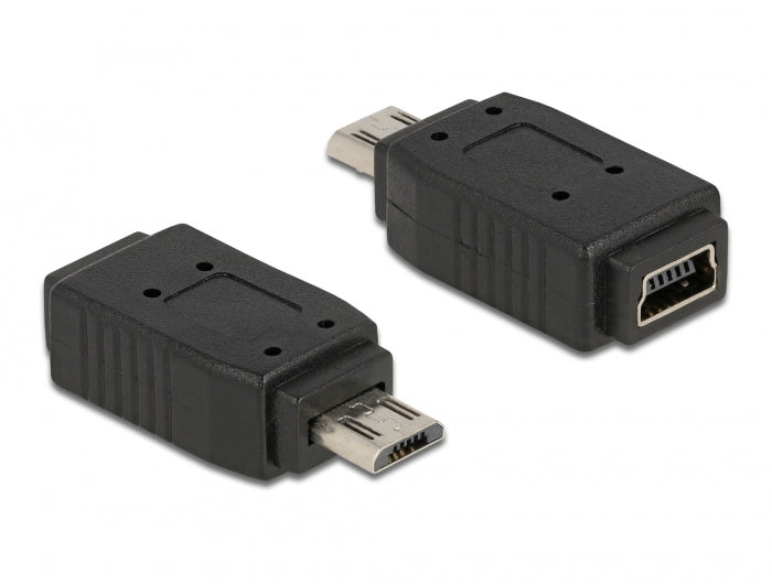 Delock Adapter USB micro-B Stecker zu USB Mini 5 Pin Buchse
