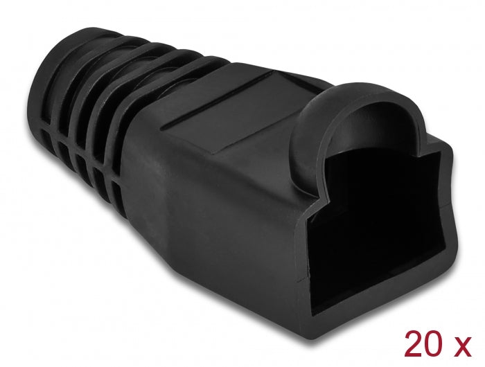 Delock Knickschutztülle für RJ45 Stecker schwarz 20 Stück