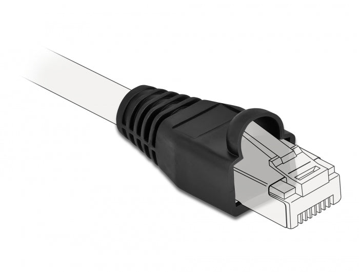 Delock Knickschutztülle für RJ45 Stecker schwarz 20 Stück