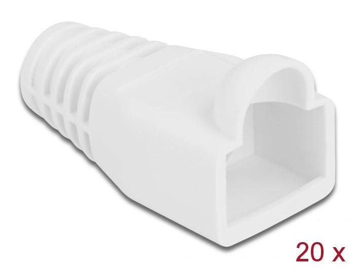 Delock Knickschutztülle für RJ45 Stecker weiß 20 Stück