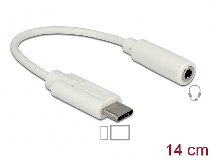 Delock Audio Adapter USB Type-C™ Stecker > Klinkenbuchse 14 cm
