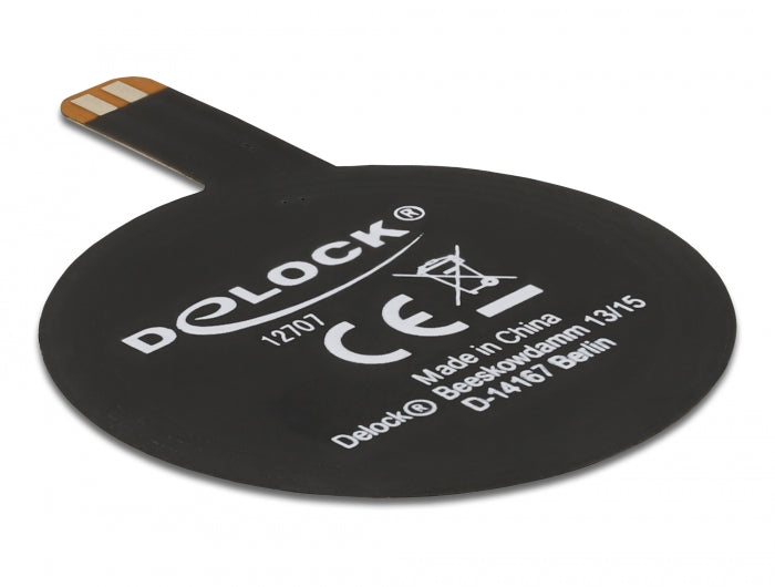 Delock NFC 13,56 MHz Antenne SMT FPC rund intern schwarz Klebemontage