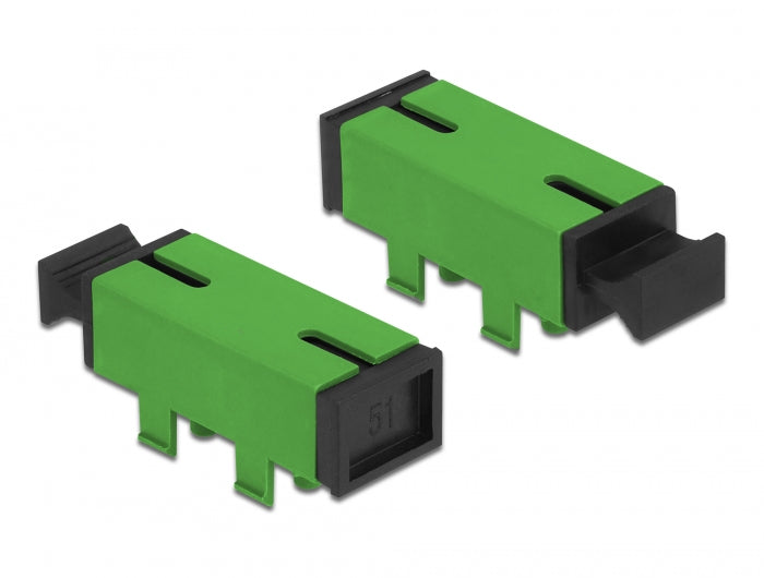 Delock LWL Kupplung für PCB SC Simplex Buchse zu SC Simplex Buchse Singlemode grün