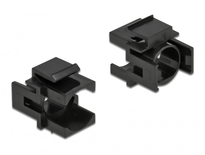 Delock Keystone Abdeckung schwarz mit 12,5 mm D-Durchführung 4 Stück