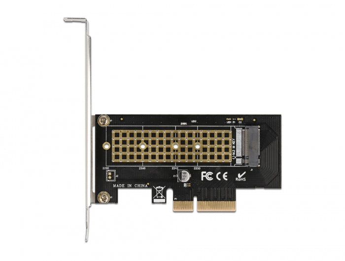 Delock PCI Express x4 Karte zu 1 x intern NVMe M.2 Key M 80 mm - Low Profile Formfaktor
