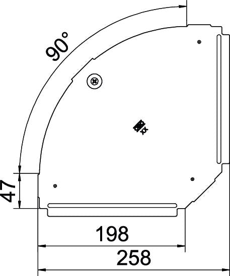 BETTERMANN Deckel Bogen Edst vz RBD 90 200 A4 Drehriegel 200x257mm