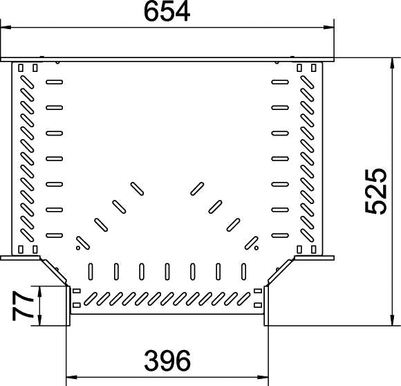 BETTERMANN T-Stück Kabelrinne ST RT 640 A4 60x396mm int.Verb horizontal