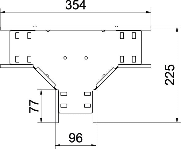 BETTERMANN T-Stück Kabelrinne ST vz RT 810 FS 85x100mm int.Verb horizontal