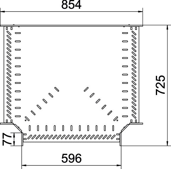 BETTERMANN T-Stück Kabelrinne ST vz RT 160 FT 110x600mm int.Verb horizontal