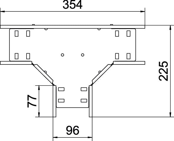 BETTERMANN T-Stück Kabelrinne ST vz RT 110 A2 110x100mm int.Verb horizontal