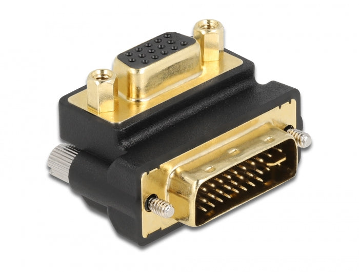 Delock Adapter VGA Buchse zu DVI 24+5 Pin Stecker 270° gewinkelt