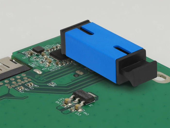 Delock LWL Kupplung für PCB SC Simplex Buchse zu SC Simplex Buchse Singlemode blau