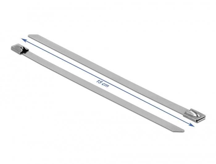 Delock Edelstahlkabelbinder L 150 x B 7,9 mm 10 Stück