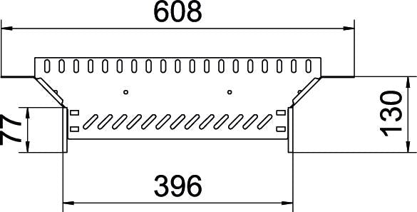 BETTERMANN Anbau-Abzweigstück VA vz RAA 640 A2 60x400mm int.Verb