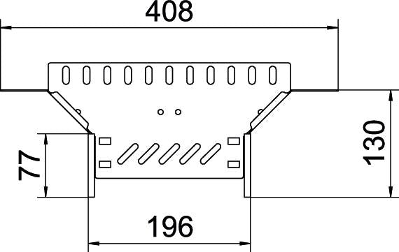 BETTERMANN Anbau-Abzweigstück VA vz RAA 120 A2 110x200mm int.Verb