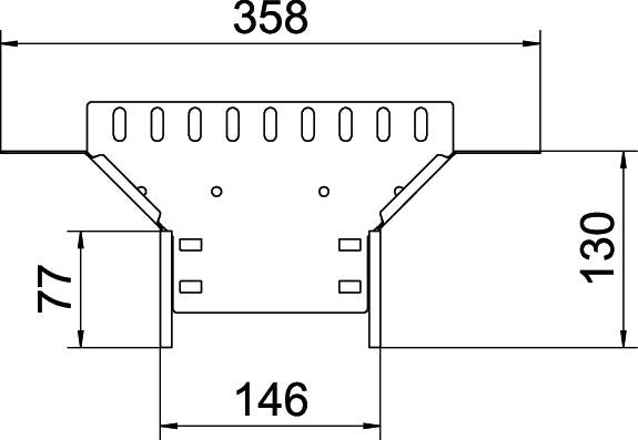 BETTERMANN Anbau-Abzweigstück VA vz RAA 615 A4 60x150mm int.Verb