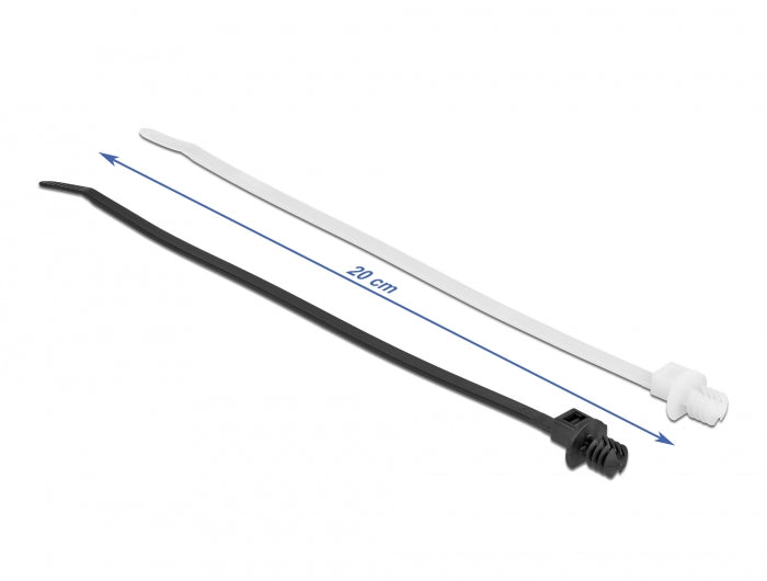 Delock Kabelbinder mit Lamellenfuß L 200 x B 4,8 mm 100 Stück