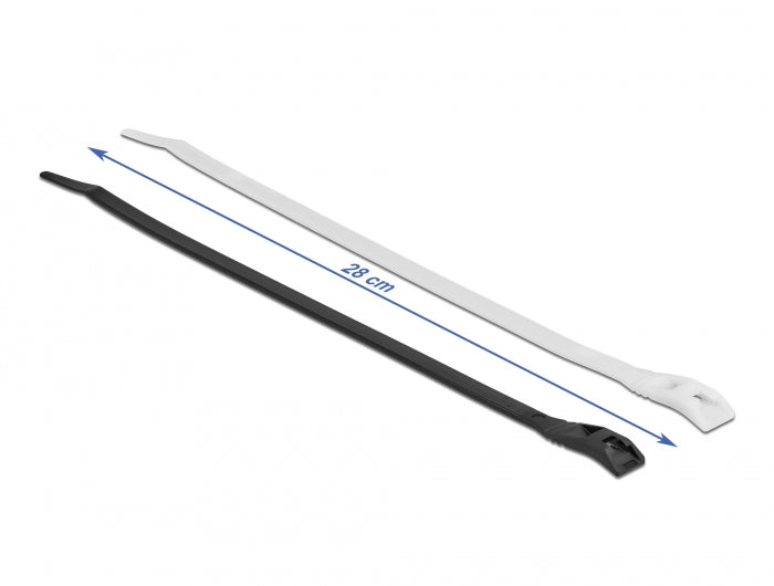 Delock Kabelbinder mit flachem Kopf L 280 x B 7,6 mm 100 Stück