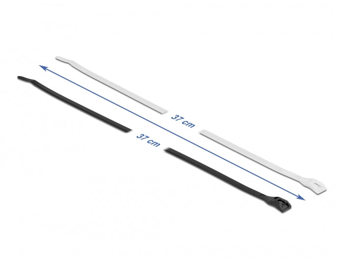 Delock Kabelbinder mit flachem Kopf L 370 x B 4,6 mm 100 Stück