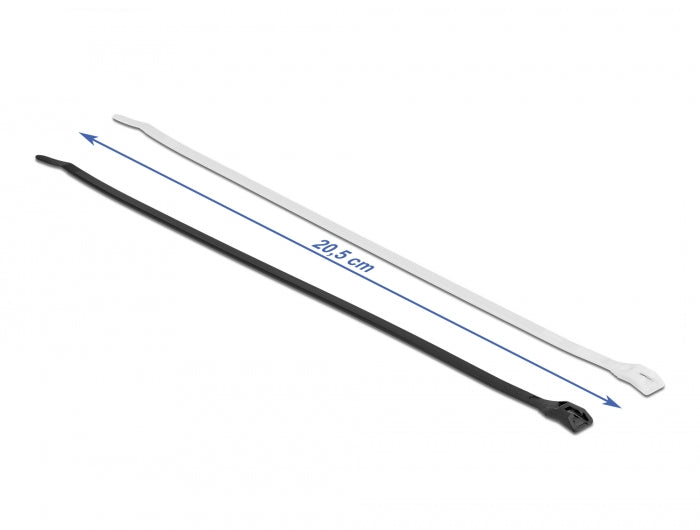 Delock Kabelbinder mit flachem Kopf L 205 x B 4,6 mm 100 Stück