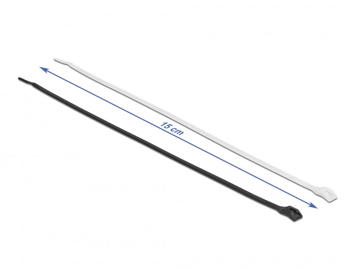 Delock Kabelbinder mit flachem Kopf L 150 x B 3,6 mm 100 Stück