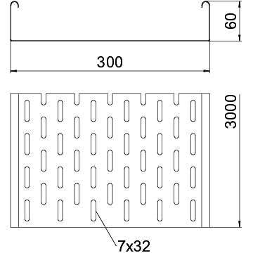 BETTERMANN Kabelrinne ST 60x300x1mm MKS-Serie MKS 630 FT o.Verb Seitenl