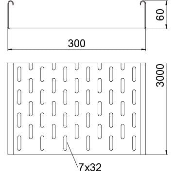 BETTERMANN Kabelrinne ST 60x300x1,5mm SKS-Serie SKS 630 FT o.Verb Seitenl