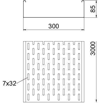BETTERMANN Kabelrinne ST 85x300x1mm MKS-Serie MKS 830 FS mitgel.Verb