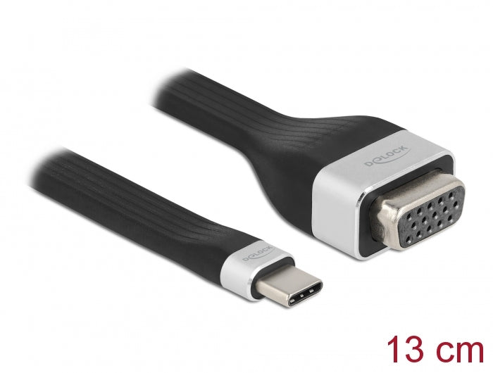 Delock FPC Flachbandkabel USB Type-C™ zu VGA (DP Alt Mode) 13 cm