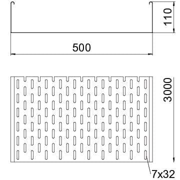 BETTERMANN Kabelrinne ST 110x500x1mm MKS-Serie MKS 150 FS mitgel.Verb