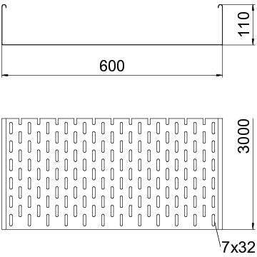 BETTERMANN Kabelrinne ST 110x600x1mm MKS 160 FS o.Verb Seitenl 65500qmm