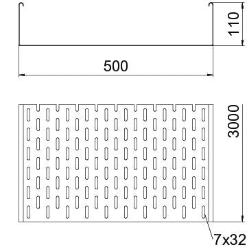 BETTERMANN Kabelrinne ST 110x500x1,5mm SKS-Serie SKS 150 FS mitgel.Verb