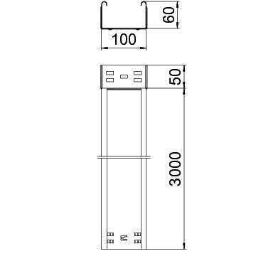 BETTERMANN Kabelrinne ST 60x100x1mm MKSMU 610 FSK SW int.Verb 5800qmm