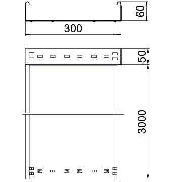BETTERMANN Kabelrinne ST 60x300x1mm MKSMU 630 FSK SW int.Verb 17800qmm
