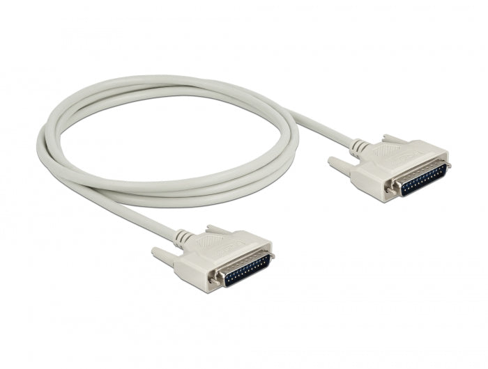 Delock Serielles Kabel D-Sub 25 Stecker zu Stecker 2 m