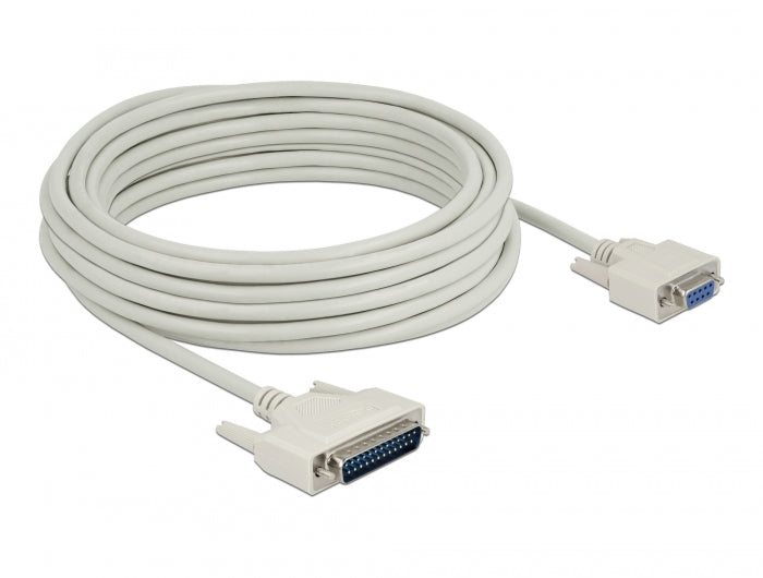 Delock Serielles Kabel D-Sub 25 Stecker zu D-Sub 9 Buchse 10 m