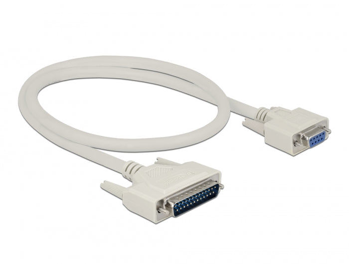 Delock Serielles Kabel D-Sub 25 Stecker zu D-Sub 9 Buchse 0,5 m