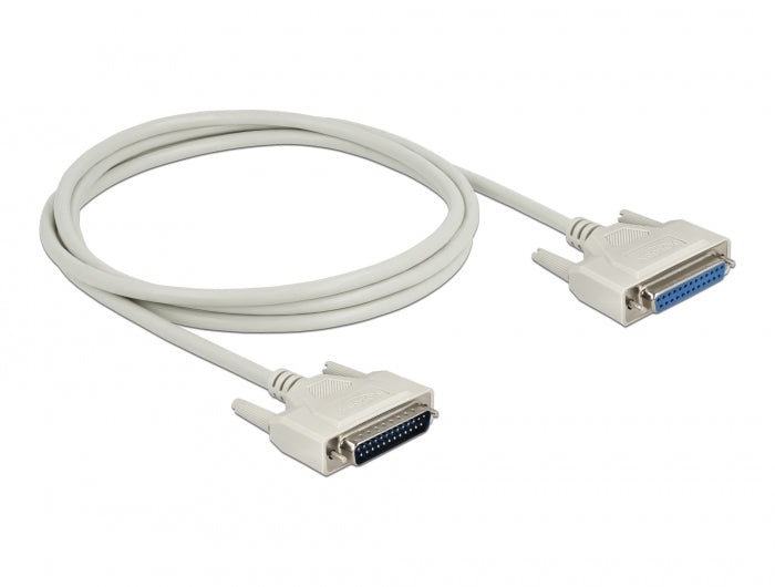 Delock Serielles Kabel D-Sub 25 Stecker zu Buchse 2 m